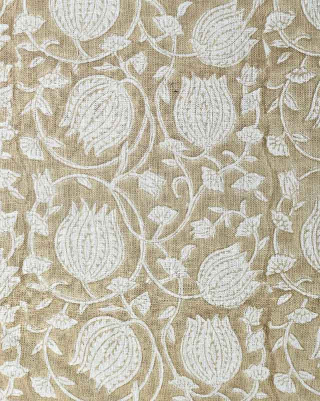 Abigail Block Print Upholstery Linen Fabric