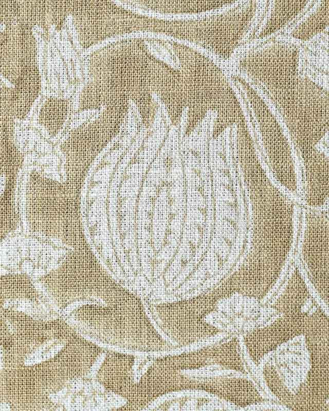 Abigail Block Print Upholstery Linen Fabric