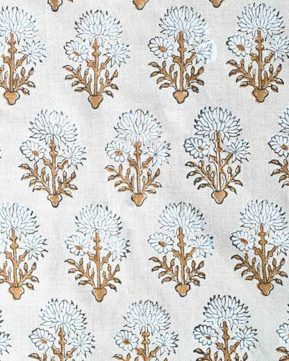 Sandra Hand-Block Printed Linen Fabric