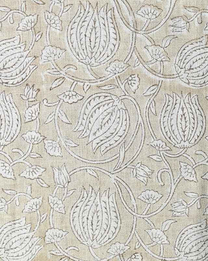 Vivienne Block Print Upholstery Linen Fabric