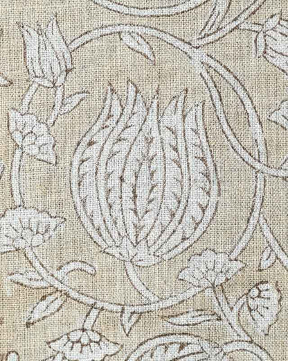 Vivienne Block Print Upholstery Linen Fabric