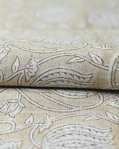 Vivienne Block Print Upholstery Linen Fabric