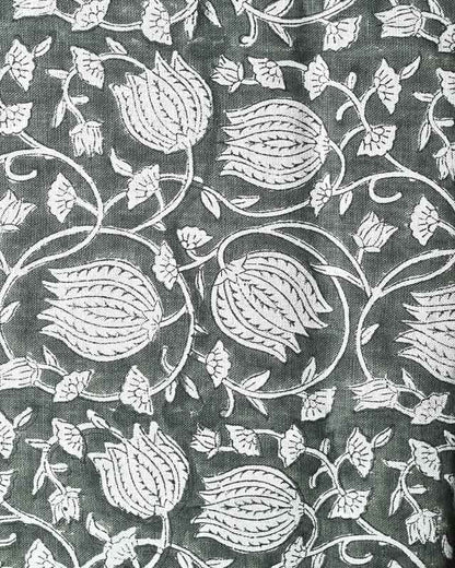 Vivienne Block Print Upholstery Linen Fabric