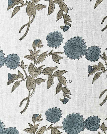 Lily Hand Printed Linen Fabric