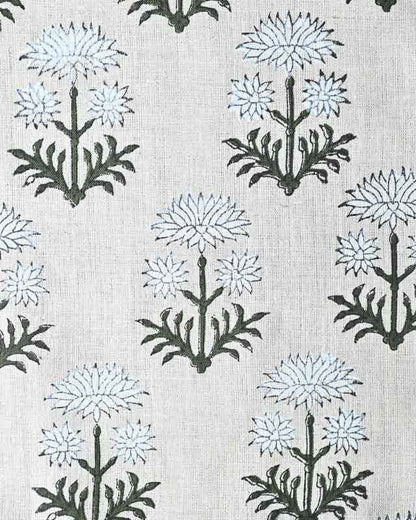 Sylvia Hand Block Printed Linen Fabric