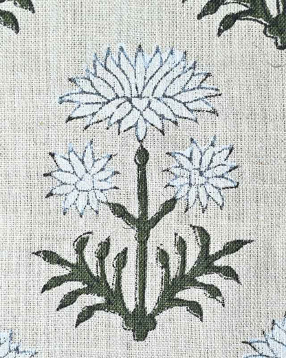 Sylvia Hand Block Printed Linen Fabric
