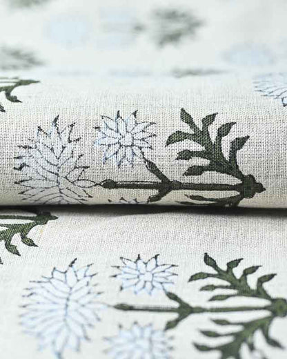 Sylvia Hand Block Printed Linen Fabric