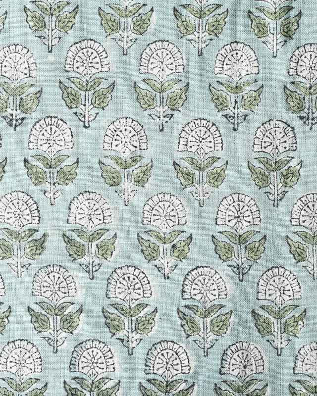 Peregrine Block Print Thick Linen Fabric