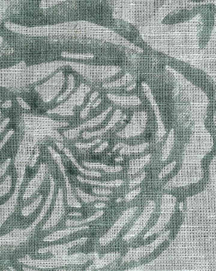 Snapdragon Hand Block Printed Linen Fabric