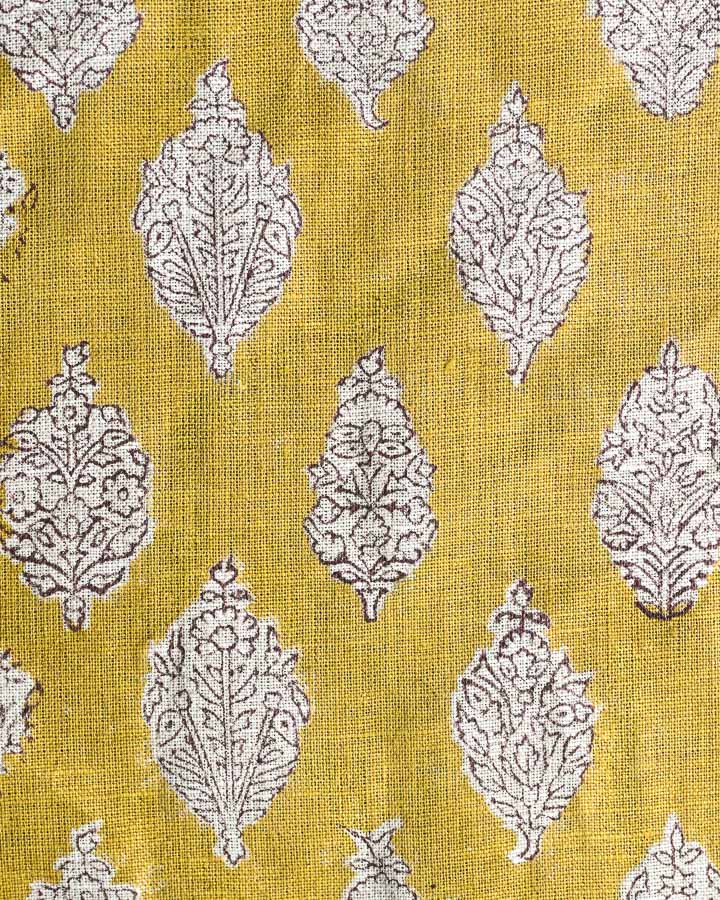Zoe Hand Block Printed Linen Fabric