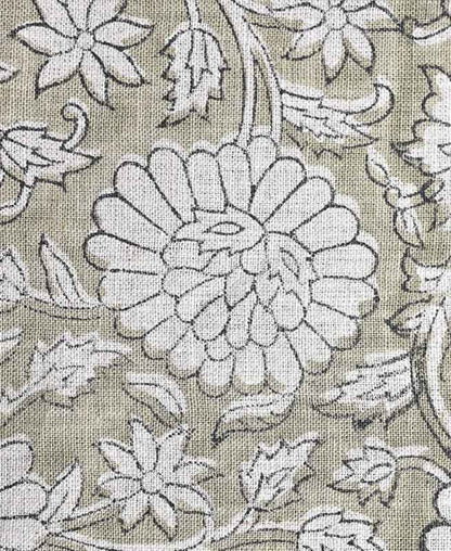 Jennifer Hand Block Printed Linen Fabric