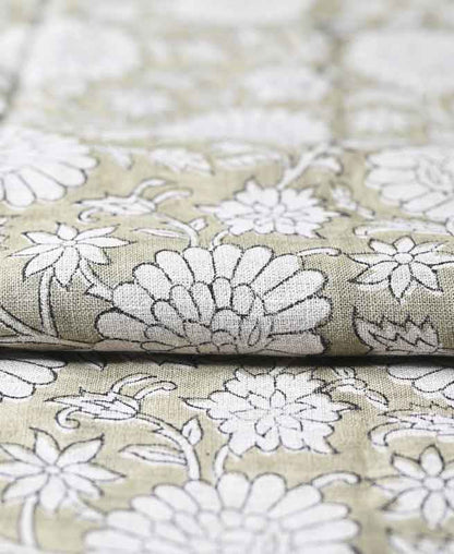 Jennifer Hand Block Printed Linen Fabric