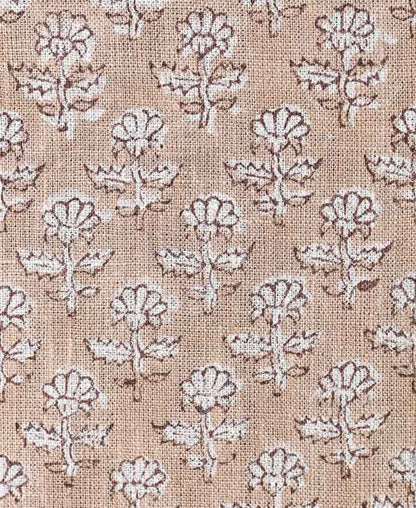 Iris Linen Block Print