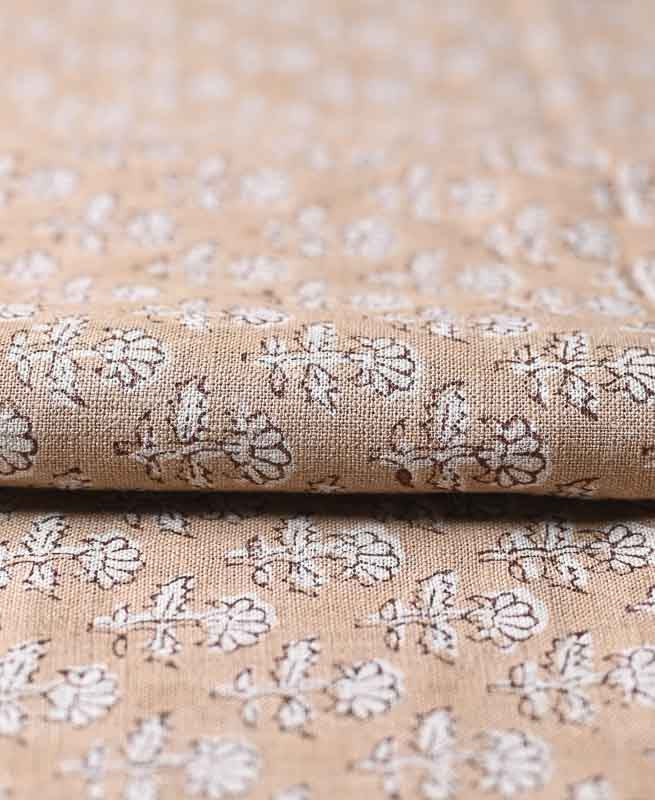 Iris Linen Block Print