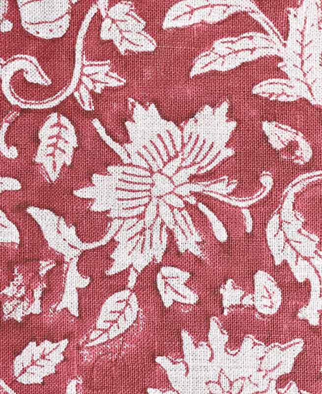 Adrian Hand Block Printed Linen Fabric