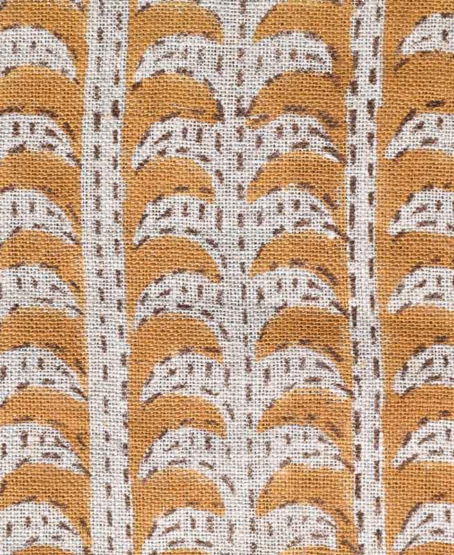Dixie Hand Block Print Linen Fabric