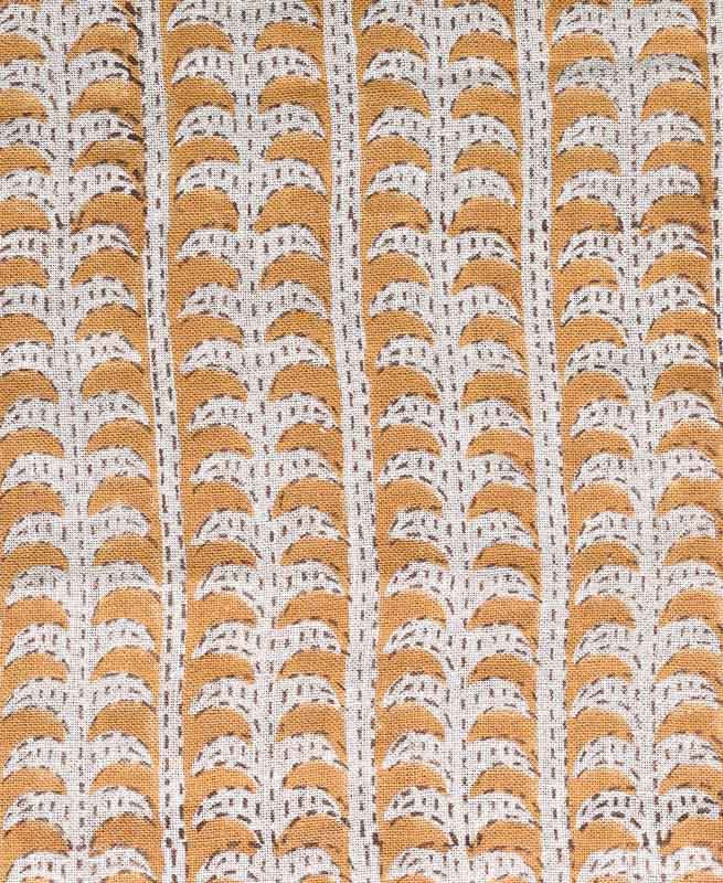 Dixie Hand Block Print Linen Fabric