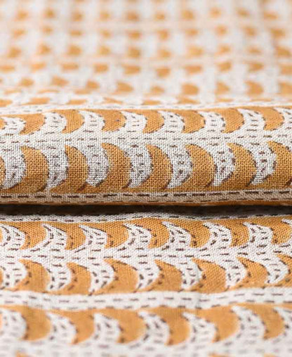 Dixie Hand Block Print Linen Fabric