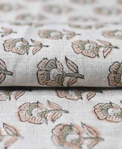 James Floral Linen Fabric