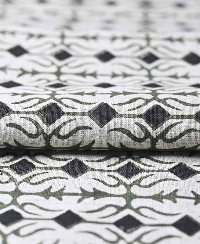 Zephyr Designer Floral Block Print Fabric