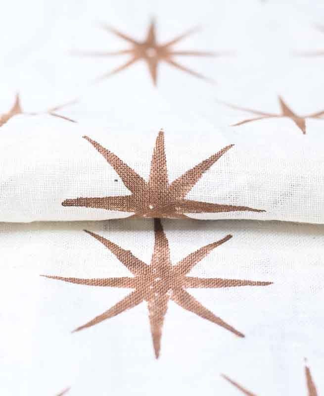 Lou Star Handloom Block Print Fabric