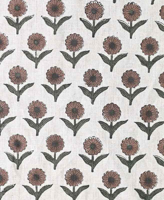 Alexis Hand Block Printed Upholstery Linen