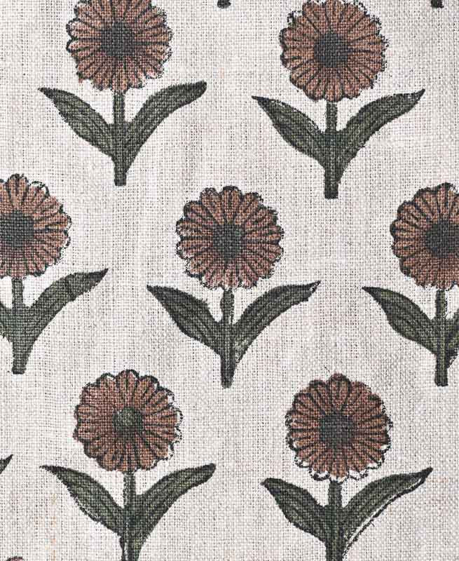 Alexis Hand Block Printed Upholstery Linen