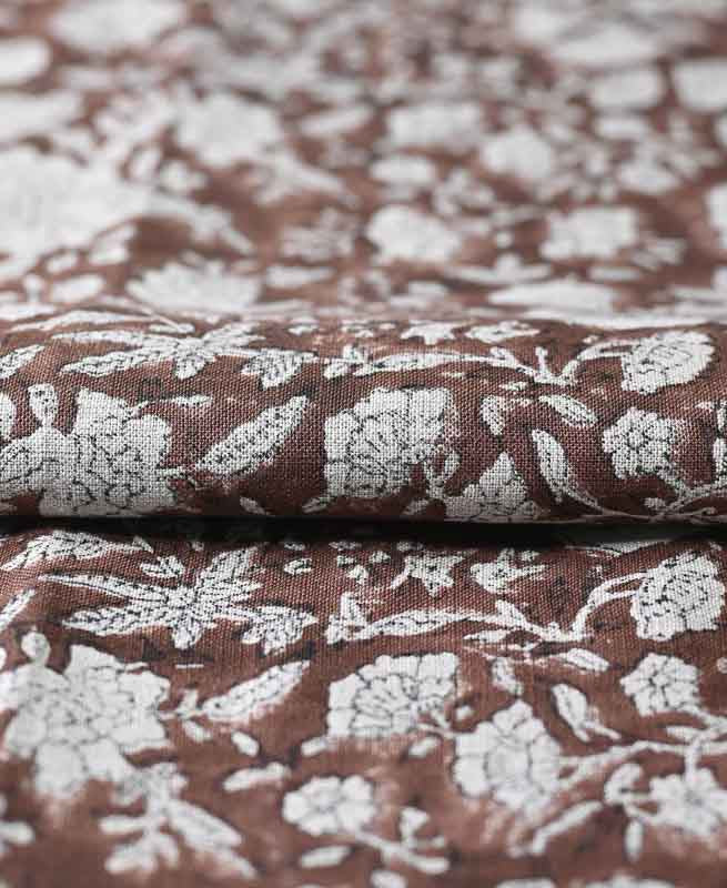 Vivian Hand Block Printed Linen Fabric
