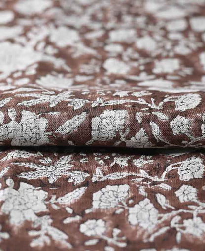 Vivian Hand Block Printed Linen Fabric