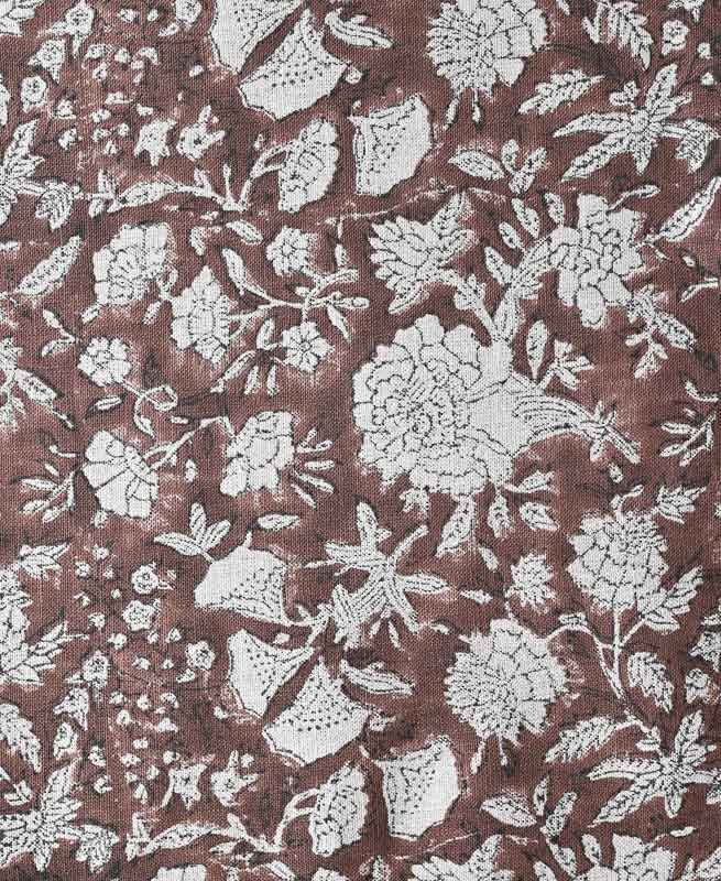 Vivian Hand Block Printed Linen Fabric