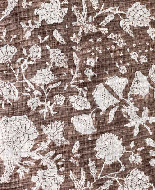 Vivian Hand Block Printed Linen Fabric