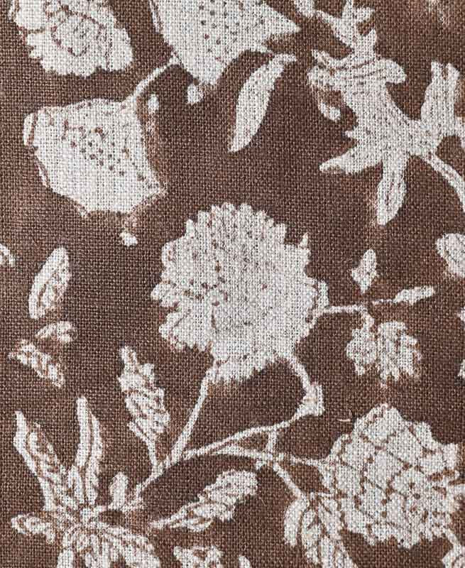 Vivian Hand Block Printed Linen Fabric