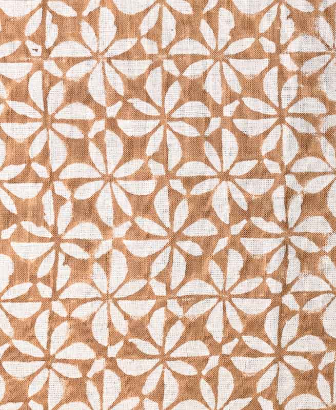 Macy Block Printed Linen Fabric