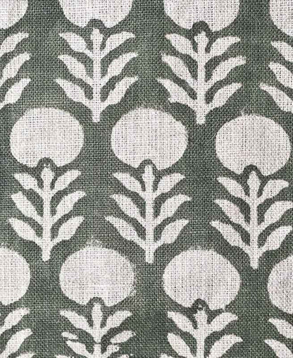 Edison Hand Block Printed Indian Linen Fabric