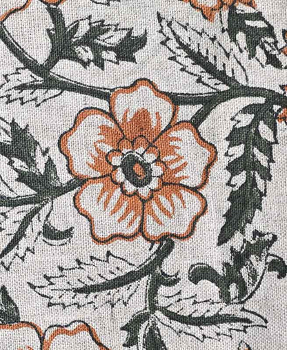 Shelby Hand Block Printed Linen Upholstery Fabric