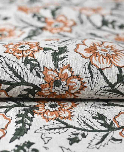 Shelby Hand Block Printed Linen Upholstery Fabric