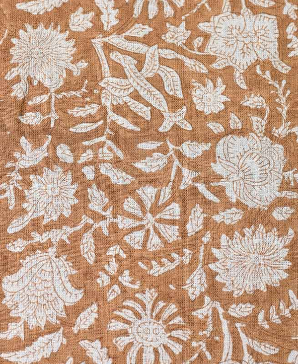 Bradley Hand Block Printed Linen Upholstery Fabric