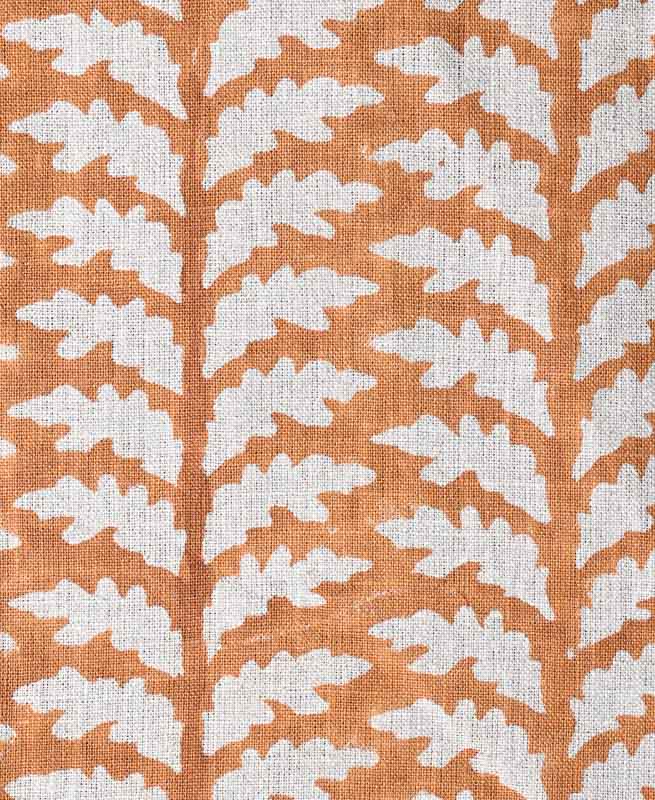 Scottie Hand Block Printed Linen Fabric