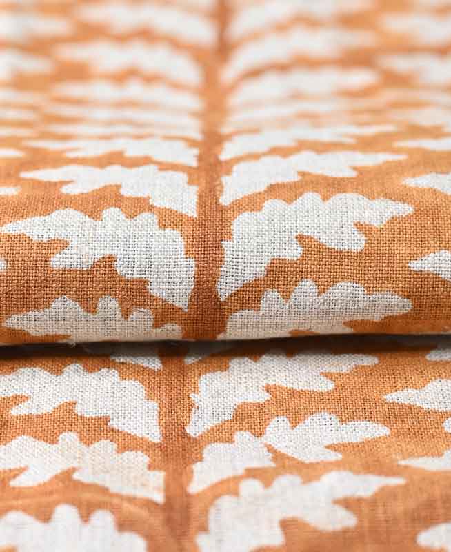Scottie Hand Block Printed Linen Fabric