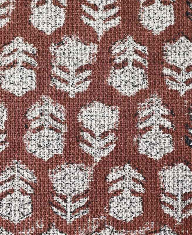 Jade Hand Block Printed Linen Fabric