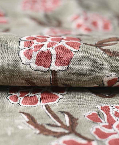 Joselyn Indian Hand Block Print Linen Fabric