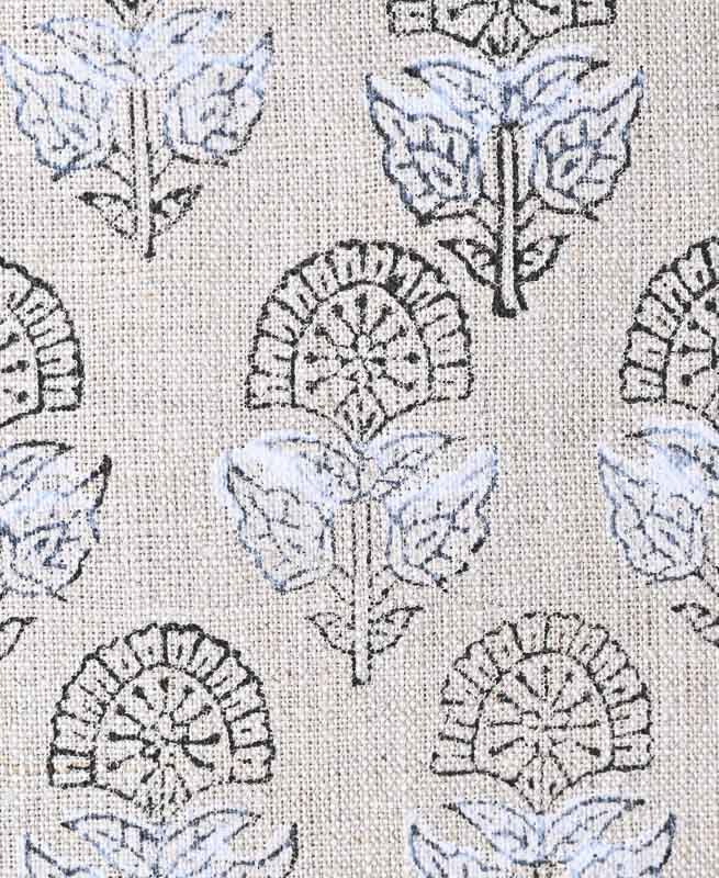 Peregrine Block Print Thick Linen Fabric