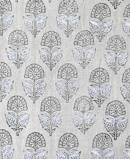 Peregrine Block Print Thick Linen Fabric