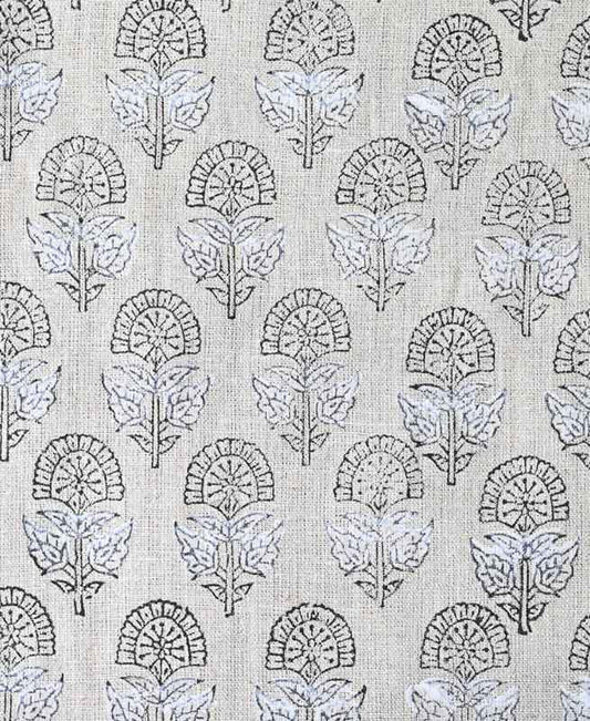 Peregrine Block Print Thick Linen Fabric