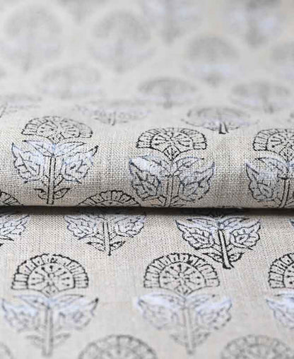 Peregrine Block Print Thick Linen Fabric