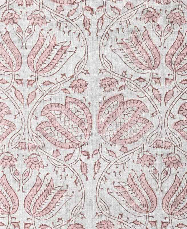 Beau Block Printed Linen Fabric