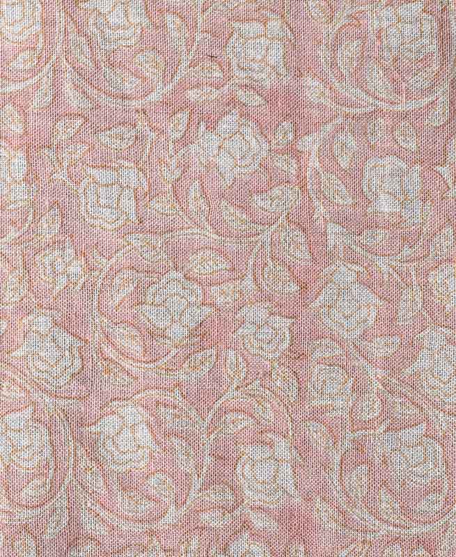 Clementine Hand Block Printed Linen Fabric