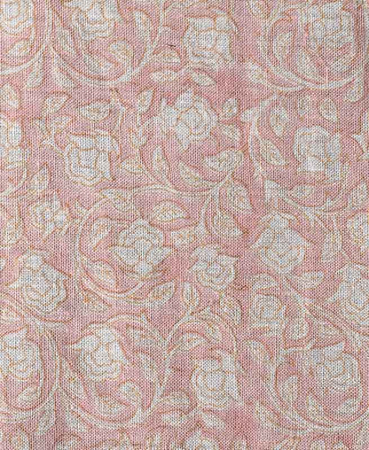 Clementine Hand Block Printed Linen Fabric