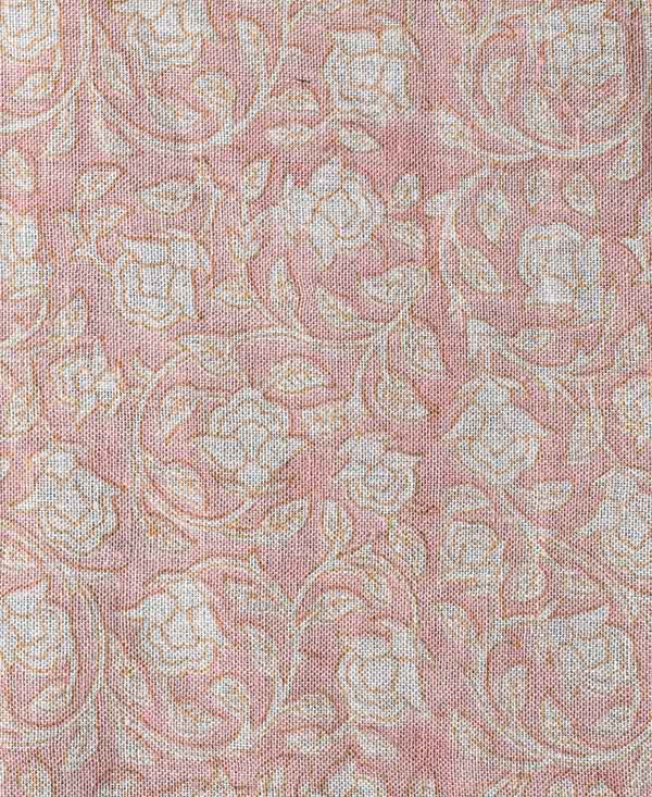 Clementine Hand Block Printed Linen Fabric