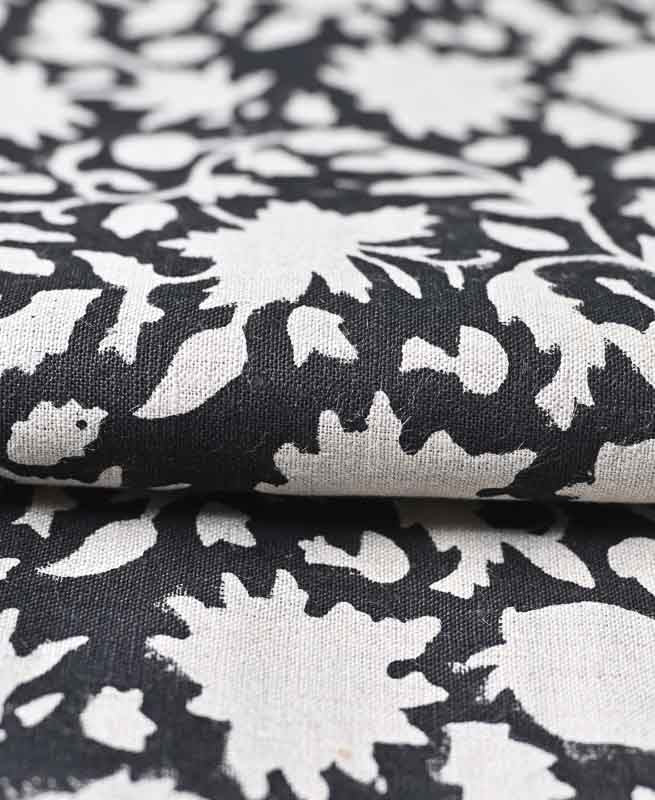 Adrian Hand Block Printed Linen Fabric